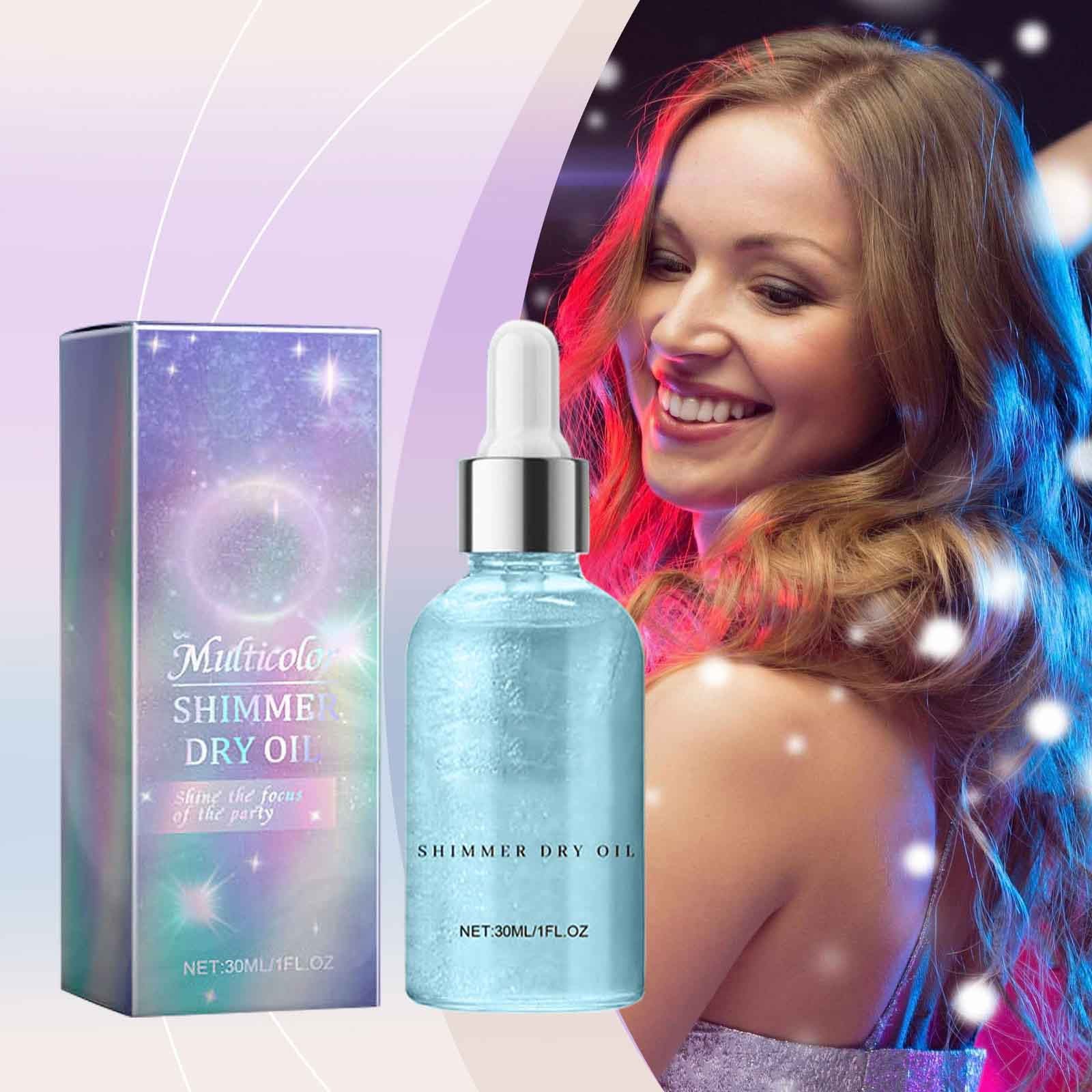 Body Glitter Oil Shimmer Dry Oil Glowing Body Shimmer Dry Oil Waterproof Long Lasting Face \u0026 Body Oil Moisturizing Body Oil
